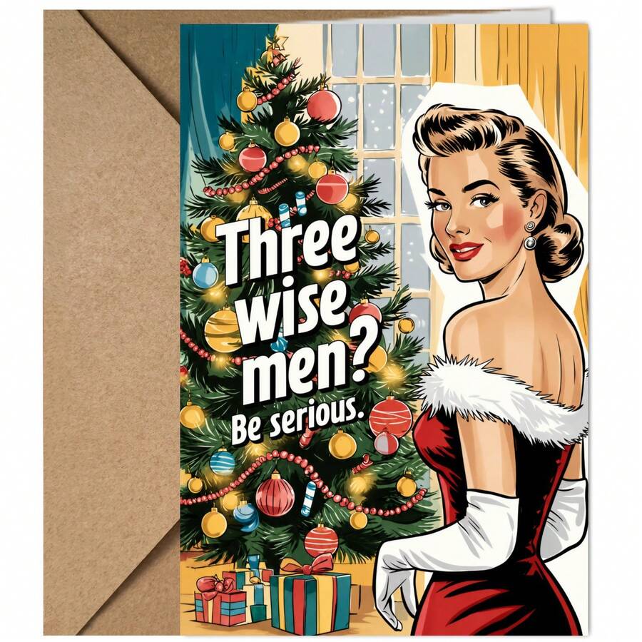 2pcs Vintage Style Christmas Greeting Cards With Envelopes, Featuring ...