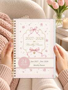 1本 2027-2028 月計畫筆記本，24個月週計畫日計畫筆記本，提升生產力與時間管理，32頁，5.6" X 8.0"，適用於工作、居家、學校用品、辦公用品、桌面配件，女性聖誕禮物 - A5 - 查看 4