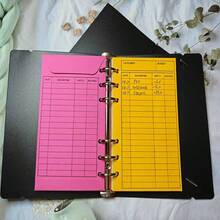 12pcs Colorful Loose-Leaf Binder, Cash Envelope Holder - Supports Weekly And Monthly Financial Income And Expense Summary, Convenient For Budgeting And Daily Spending - Binder - View 3