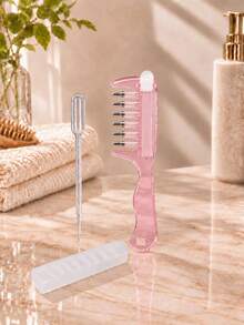 1pc New Hair Liquid Guide Comb, Portable Mini Hair Oil Comb, Lightweight Scalp Massage Care Comb, Daily Hair Nourishing, Anti-Frizz, Tighten Scalp, Anti-Static - Multicolor - View 14