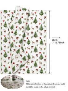 5/10/20pcs Christmas Tree Deer Snow Tissue Paper Christmas Decoration Gift Wrapping Decorative Filler - Multicolor - View 10