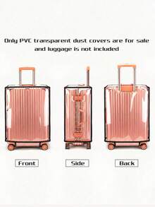 Transparent Luggage Cover, Waterproof & Dustproof Travel Suitcase Protector, Travel Essential Storage Bag, Suitable For Beach Vacation, Back To School Season - Multicolor - View 4