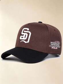 1 Buah Topi Baseball Unisex dengan Pinggiran Melengkung dan Blok Warna, Bordir Huruf & Cetak Samping, Topi Olahraga yang Dapat Diatur untuk Sehari-hari, Jalanan, Luar Ruangan, Perjalanan & Mendaki - beraneka warna - View 10