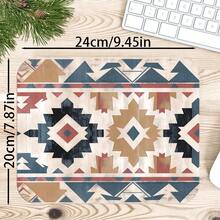 1pc Southwest Geometric Mouse Pad, Inspired Diamond And Arrow Pattern Extended Desk Mat For Home Office And Gaming, Sizes S/M/L/XL - View 6