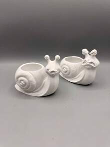 Cartoon Face Snail Planter, Spiral Shell Texture Design, Desktop Foliage Plant Pot, Suitable For Gifts - Cartoon Face Snail Planter - View 6