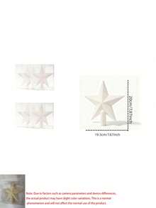 1pc Christmas Tree Top Star, White Christmas Tree Top Star, 7.87 Inch, Flocked Material Christmas Tree Top Decor Star, Holiday Decoration, Suitable For Party Indoor And Outdoor Home Decor, Adding Festive Sparkling Atmosphere To Home And Office - Off-white - View 10