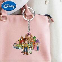 Disney Cute Family Cartoon Pattern, Acrylic Pendant With Chain, Suitable For Bags, Keys And Car Keys, Travel Accessory Gift, Cute Floral Keychain Design, Smooth Surface, Keychain, Decorative Keychain, Cartoon Keychain, Christmas Gift, Fan Gift, 2D Flat Gift, Holiday Gift, Home Decor, Halloween Gift - Multicolor - View 1