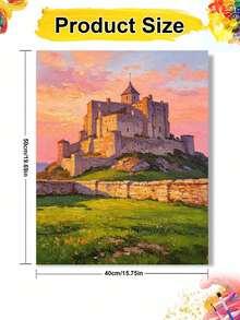 Paint By Numbers Castle View Kit For Adults Frameless Acrylic Canvas Art, DIY Home Decor, Great Gift Idea For Birthdays, Holidays Gifts. - Sets - View 10