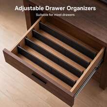 4/6/12pcs Retractable Drawer Dividers, Adjustable Kitchen Drawer Separators For Utensils Cutlery, Cabinet Drawer Storage Organizer For Kitchen Gadgets - View 1