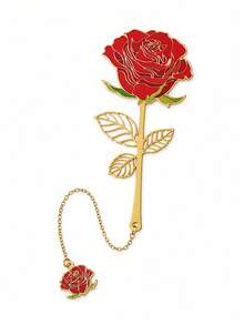1pc/Set Metal Rose & Carnation Elegant Bookmarks, Luxury Hollow Bendable Bookmarks, Floral Pendant Bookmarks, Perfect Gift For Students, Back To School Supplies, Book Lovers, Teachers, Valentines, Graduation, Mothers Day, Birthdays, New Year Gifts - 003 Carnation - View 9
