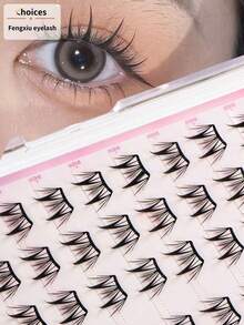 Fengxiu Eyelash 60簇高評價免膠仙女/卡通/韓系假睫毛，免膠人工睫毛，C捲度，自然增亮眼神，打造迷人魅力，適合初學者，可重複使用，DIY接睫毛，韓系假睫毛，易佩戴，效果出色，輕盈舒適。適用於日常穿著、約會、派對等場合。送給女朋友、好朋友、情人節或聖誕節的完美禮物。 - C - 查看 2