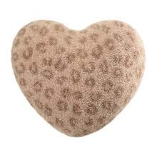 Winter New Heart-Shaped Car Headrest Neck Pillow, Car Seat Back Cushion, Leopard Print Heart Bow Car Interior Decoration Lumbar Support - A - View 16