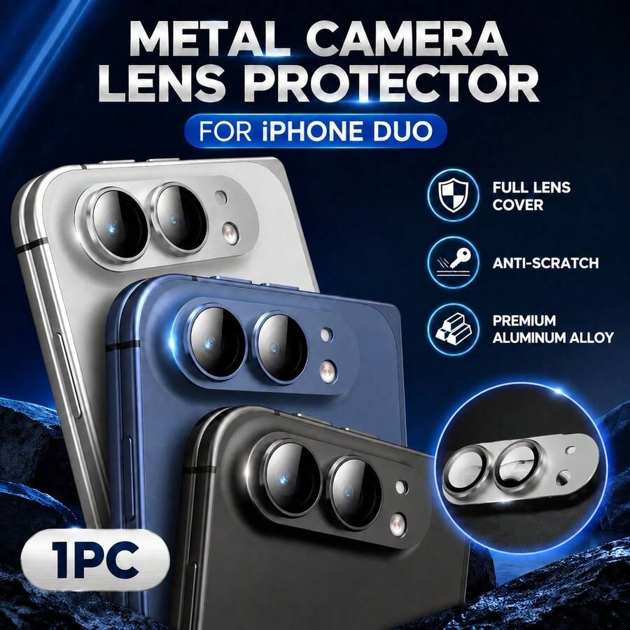 Yezodawee 1件 [2026新款] 9H鋼化玻璃相機鏡頭保護貼，相容 iPhone 18 Pro Max/18 Pro，金屬邊框，超薄高清晰透明，防水防指紋防刮，全覆蓋，無氣泡易安裝，相容手機殼，科技愛好者高端手機配件（黑色） - 黑色 - 查看 1