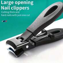 Thickened Wide Mouth Anti-Splash Nail Clipper, Single Large Opening Nail Cutter Suitable For Thick/Hard Nails, Sharp Toenail And Fingernail Manicure Tool - A - View 4