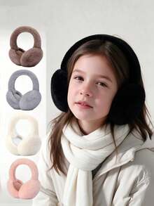 Solid Color Plush Ear Warmer Headband Style Headphones Winter Warm Ear Muffs For Women - Multicolor - View 1