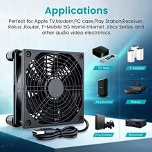 OUYUANSU USB Combination Cooling Fan, Suitable For Router, Host, Set-Top Box Base, 5V Quiet USB Interface 2-In-1 Cooling Fan - View 5