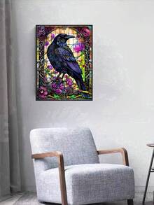 1pc DIY Diamond Painting Sticker Embroidery Animal Bird Crow Home Decor Full Drill 30*40cm/40x50cm - Sets - View 3