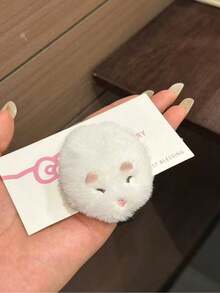 1/2件組 毛絨可愛髮夾 小狐狸瀏海夾 倉鼠側邊夾 碎髮夾 高端甜美女孩側瀏海夾 鱷魚夾髮飾 - 橘色 - 查看 2