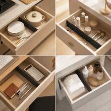 4/6/12pcs Retractable Drawer Dividers, Adjustable Kitchen Drawer Separators For Utensils Cutlery, Cabinet Drawer Storage Organizer For Kitchen Gadgets - View 2