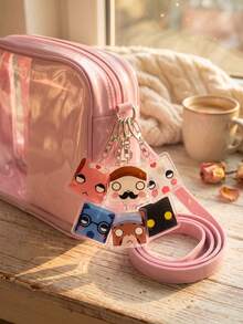 1Pc/6Pcs Animal Hospital Acrylic Keychains, Cute Cartoon Animal Face Pattern, Car Key Pendant, Ita Bag Accessory, Daily Decoration, Halloween Gift, Birthday Gift, Christmas Gift, Party Favor, Graduation Gift, Back To School, Exquisite Collection, All Season - Multicolor - View 2