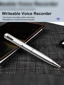 可攜式充電式錄音筆，具備降噪功能，數位錄音機，支援 MP3 播放與 USB/OTG 連接，適用於會議、講座、面試、商務、辦公與學習，180mAh 電池，不含記憶卡 - 無 - 查看 7