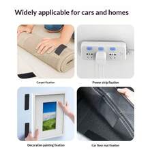 70pcs/35pairs Double-Sided Self-Adhesive Hook And Loop Fasteners, Reusable, Black/White, Round/Square, Suitable For Car Seat Cushions, Carpets, Office Tape - 70pcs/35pairs - View 5