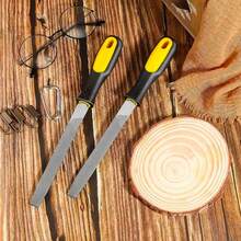1pc 2pcs Hand File, Flat File, Half Round File, Triangle File, Carbon Steel Material, Equipped With Comfortable Non-Slip Handle, Suitable For DIY, Metal Processing And Woodworking Repair Hand Grinding Tools - File - View 1