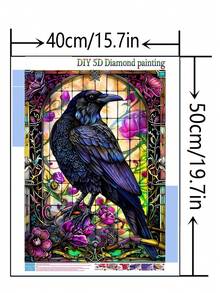 1pc DIY Diamond Painting Sticker Embroidery Animal Bird Crow Home Decor Full Drill 30*40cm/40x50cm - Sets - View 10