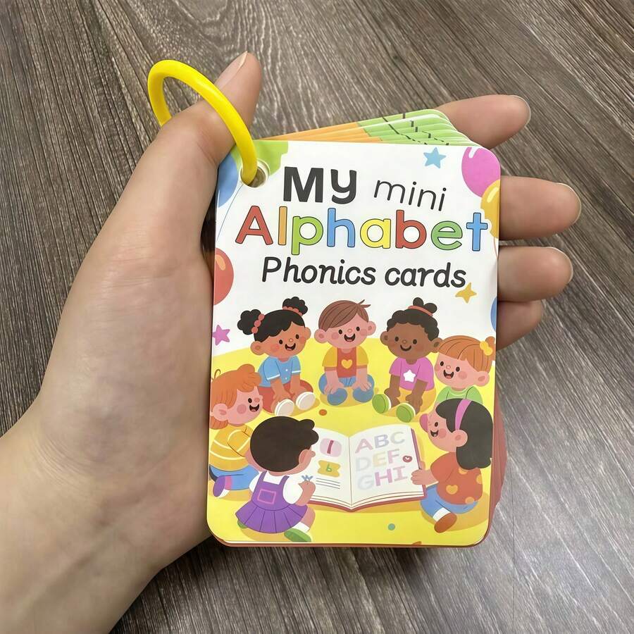 1 buah Kartu Flash Alfabet Bahasa Inggris, Pendidikan Anak Usia Dini, Belajar Warna, Hewan, Huruf, Kartu Pengembangan Kognitif, Desain Dua Sisi. Cocok untuk Kartu Flash Pelafalan Huruf Anak Usia 3-6 Tahun.