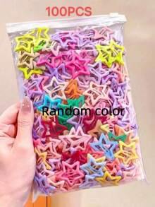 Set Jepit Rambut BB Motif Bintang Lima Lucu Warna Macaron, Aksesori Rambut untuk Anak Perempuan dan Remaja, Jepit Poni, Cocok untuk Sekolah Sehari-hari dan Kegiatan Festival, Gaya Retro Y2K, Hadiah Hari Ibu - MultiWarna - View 5