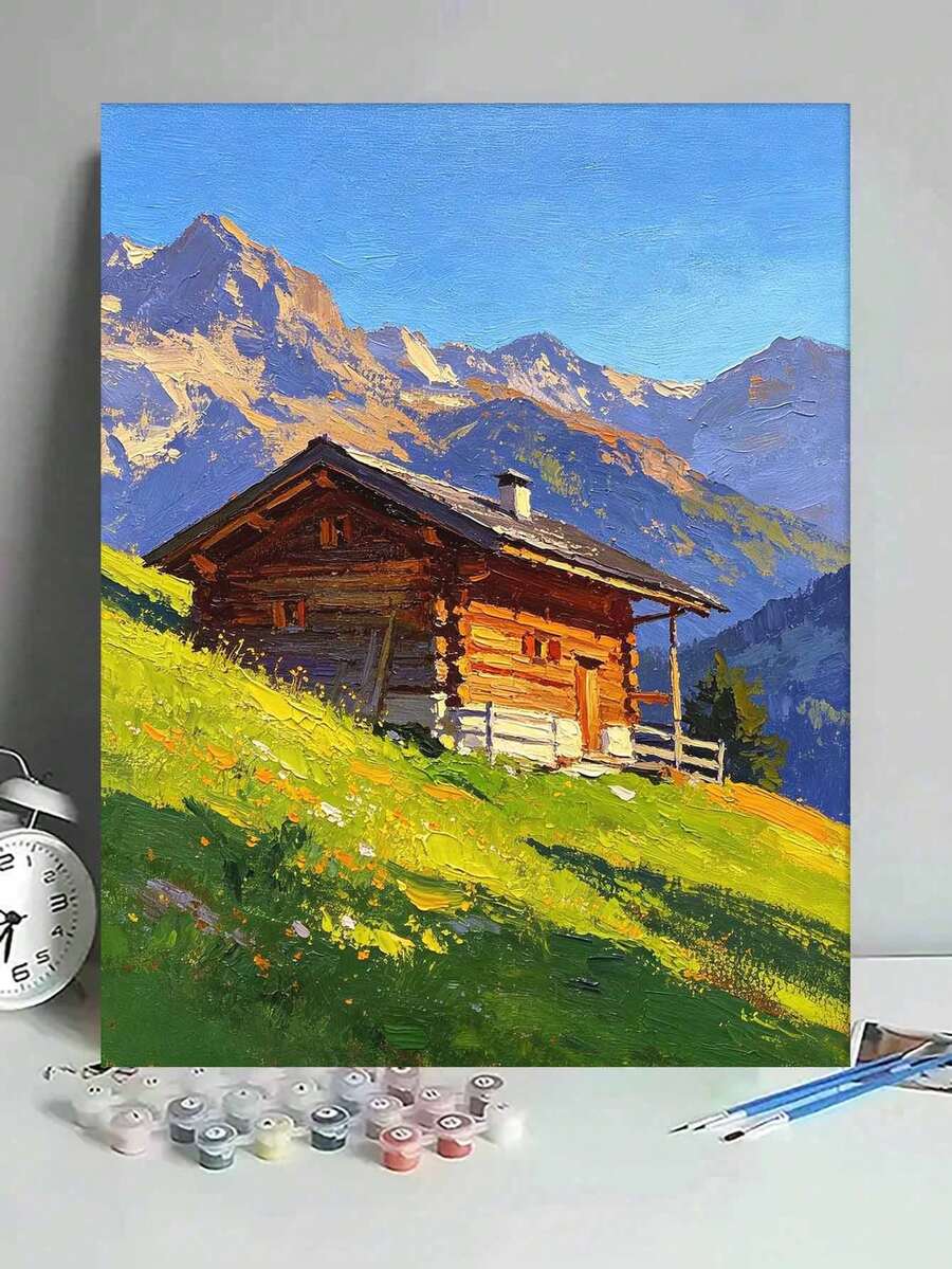 Paint By Numbers The House On The Prairie Kit For Adults Frameless Acrylic Canvas Art, DIY Home Decor, Great Gift Idea For Birthdays, Holidays Gifts.