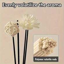 24pcs Diffuser Kit - Includes 20 Stems, 2 Artificial Vine Balls, 2 Types Of Artificial Flowers - Perfect For Home Decor, Restaurant Decor, Room Atmosphere, Wedding And Party Decoration - Set - View 7