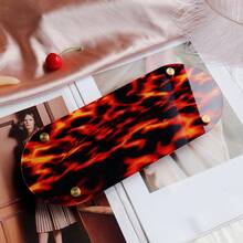 1pc Red Black Gold Leopard Print High Foot Tray, Vintage Style Desktop Aromatherapy Jewelry Lipstick Decorative Storage Tray, Luxury Desktop Jewelry Storage Display Tray - Multicolor - View 15