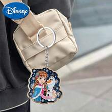 1pc New Disney Elsa Princess And Snowman Frozen Heart Cute Creative Keychain, Unisex, Fan Essential. Practical, Fashionable, Unique Keychain, Key Ring, Holiday Gift And Decorative Key Pendant. Can Be Hung On Car, Backpack And Wallet. Holiday Essential, Perfect Choice For Birthday, Christmas And Halloween - Multicolor - View 6