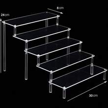 Acrylic Cake Display Stand Desktop Display Rack Tea Party Display Stand Trapezoid Tiered Combination Display Rack Dessert Stand Birthday Party Wedding Cake Stand - Clear - View 12