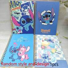 Disney 1 pieza Juego de cuadernos Stitch, páginas interiores de colores, adecuado para útiles escolares y de oficina, regalo perfecto para fiestas, regalo festivo para fans - Multicolor - Ver 10