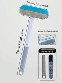 1pc Multi-Functional 4-In-1 Pet Brush, Two-Way Felt Removal Design, Washable For Easy Cleaning, For Pet Cat And Dog Hair Removal, Carpet, Bed, Clothing And Glass Cleaning, Pet Cleaning Supplies - View 6