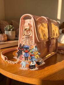 1Pc/6Pcs Animal Hospital Acrylic Keychains, Chibi Halloween Theme Cartoon Animals Wearing Medical & Hazmat Uniforms With Pumpkin, Tombstone, Alien Patterns, Car Key Pendant, Ita Bag Accessory, Daily Decoration, Halloween Gift, Birthday Gift, Christmas Gift, Party Favor, Graduation Gift, Back To School, Exquisite Collection, All Seasons - Multicolor - View 2
