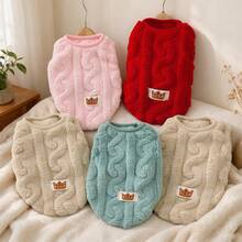 3PCS Pet Flannel Sweatshirt Vest Autumn Winter Dogs Warm Clothes Fleece Dog Sweater Apparel Suitable For Chihuahua Yorkshire Terrier Maltese - Multicolor - View 1