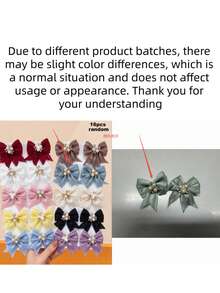 16/8/2pcs Pearl Rhinestone Bow Hair Clips, Durable & Gentle On Hair, Sweet & Cute Hair Accessories - Suitable For Girls And Women, Daily School, Date, Vacation - Multicolor - View 7