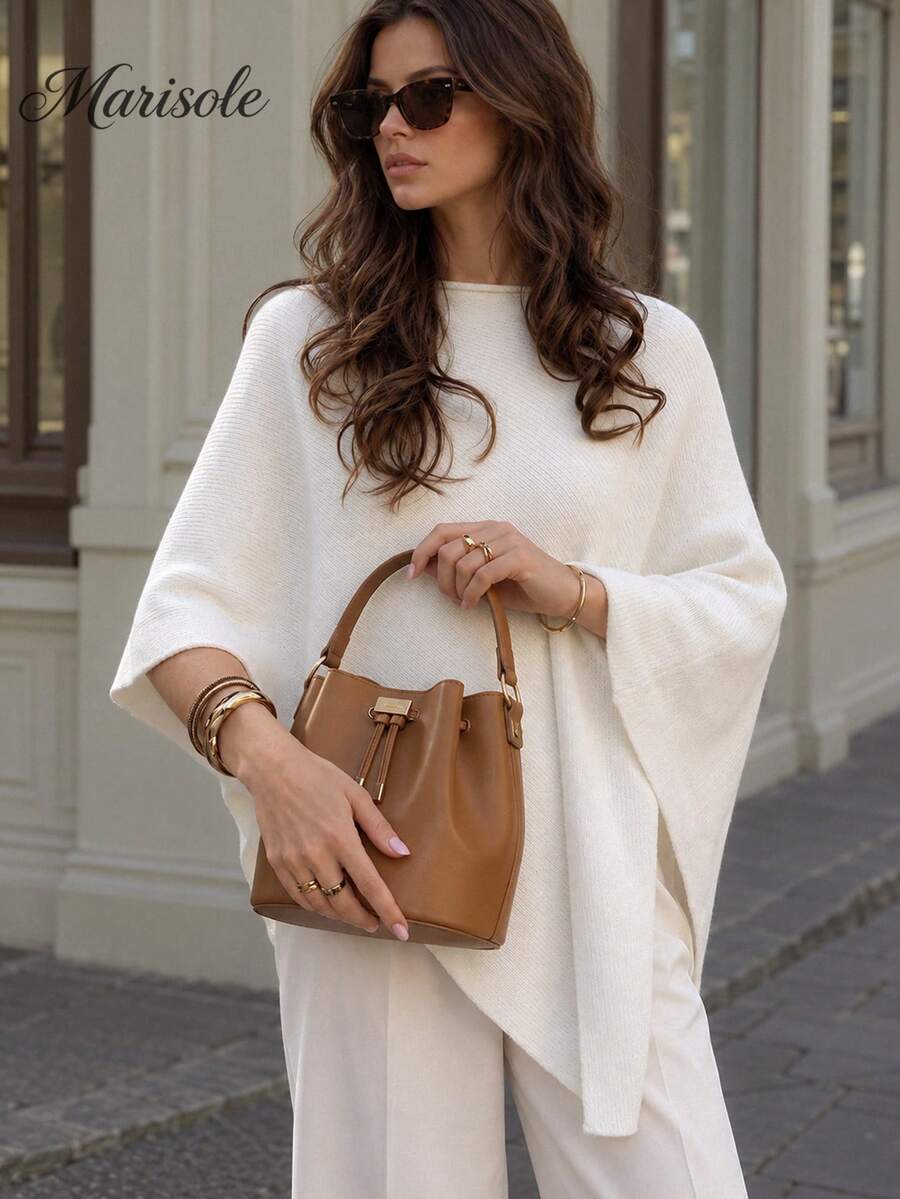 Marisole Women's Formal Elegant High-End Round-Neck Asymmetric ...