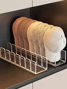 Hat Storage Rack, Hat Display Stand, Desktop Storage, Bedroom Storage, Can Hold Up To Seven Hats, Organizes Baseball Caps And Snapbacks, Wardrobe Hat Organizer, Suitable For Bedroom, Wardrobe, Vanity, Office, And Entryway, Wardrobe Storage - Multicolor - View 5