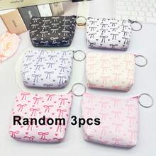 Floral Coin Purse, Coin Pouch, Heart Bow Fresh Style Small Wallet, Fashion Versatile Handheld Small Bag - Multicolor - View 6