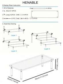 Acrylic Cake Display Stand Desktop Display Rack Tea Party Display Stand Trapezoid Tiered Combination Display Rack Dessert Stand Birthday Party Wedding Cake Stand - Clear - View 6