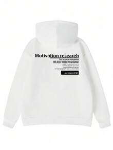 Women's Fashion Autumn/Winter Round Neck Loose Casual Comfortable Versatile Letter Print Sweatshirt Sweatshirt - White - View 4