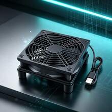 OUYUANSU USB Combination Cooling Fan, Suitable For Router, Host, Set-Top Box Base, 5V Quiet USB Interface 2-In-1 Cooling Fan - View 5
