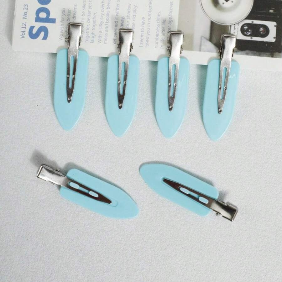 30pcs Women's Blue Hair Clips, Simple Versatile Spring Hair Clips, Daily Holiday Casual Hair Accessories, Hairstyle Styling Accessories