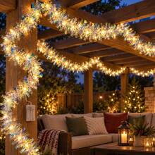 1 Pc 5m 50 LED Copper Wire Christmas Color Tinsel Garland String Light Battery Powered DIY Hanging Lamp Suitable For Bedroom Xmas Tree Holiday Fireplace Handle Bar Christmas Party Wedding Birthday Decor - RGB LED Strip Light - View 8