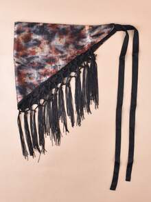 1 buah Syal Segitiga Rumbai Poliester Motif Leopard Hewan Gaya Bohemian, Aksesori Ikat Pinggang Tipis untuk Pakaian Perjalanan Sepanjang Musim - MultiWarna - View 20