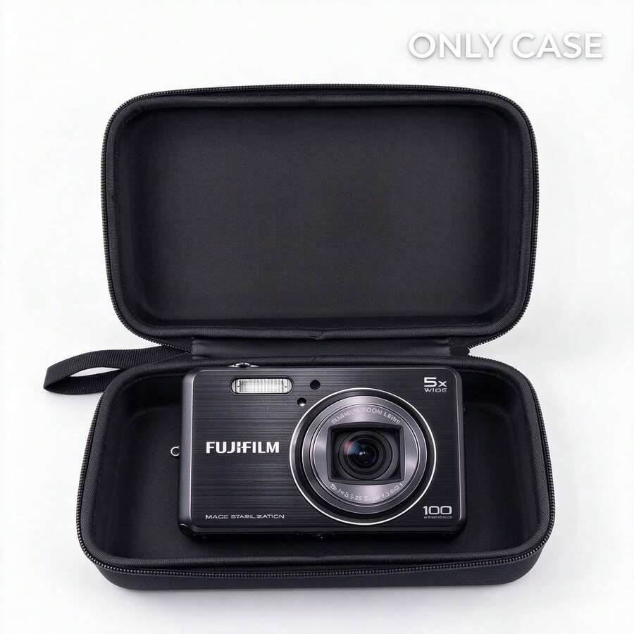 數位相機便攜式 EVA 硬殼保護收納袋,適用於 Fujifilm FinePix J250、Z90 和 F480,適合旅行與戶外使用 - 黑色 - 查看 1